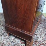 Louis Philippe secretary in oak and burr walnut