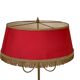 Vintage brass floor lamp in scale and opaline 1950