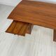1960s Vintage Mid-Century Curved Danish Teak Writing Desk