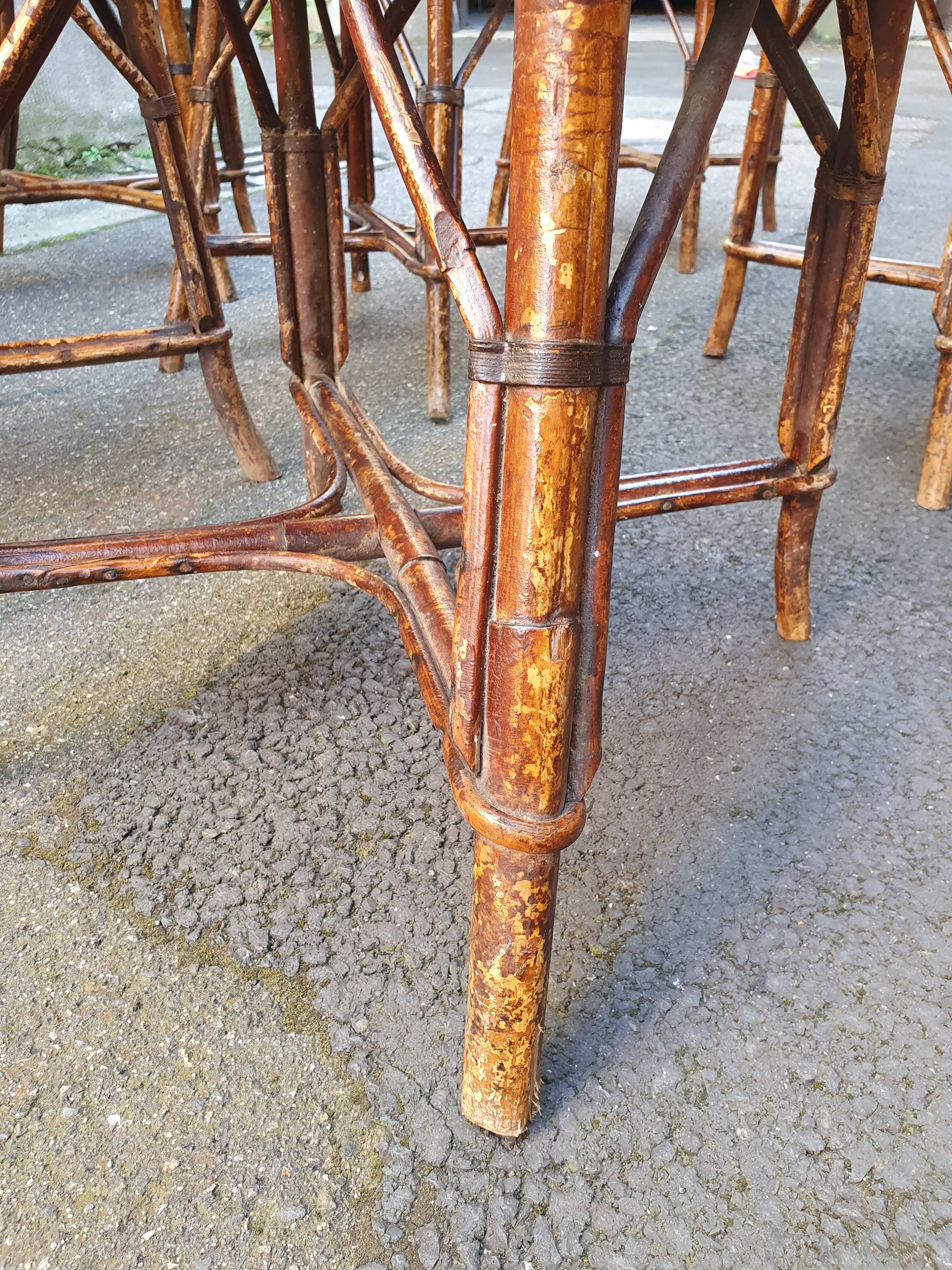Set of 7 Parisian bistro / café chairs from the 1930s