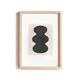 Collection de 4 peintures abstraites noires sur papier signées Eawy