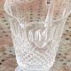 Carafe in transparent glass and crystal, chiseled, old pineapple pattern