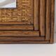 Wood and rattan mirror