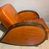 Leather rocking chair