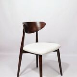 Scandinavian dining chairs set of 6 pearl bouclé