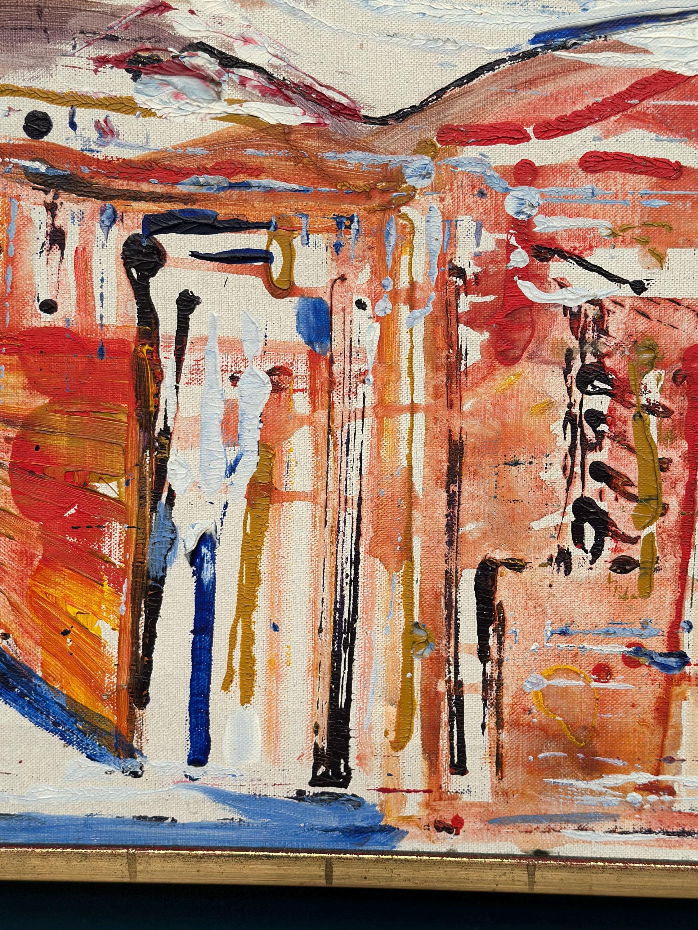 Swedish Oil on Canvas – “Composition” by Tore Hultcrantz