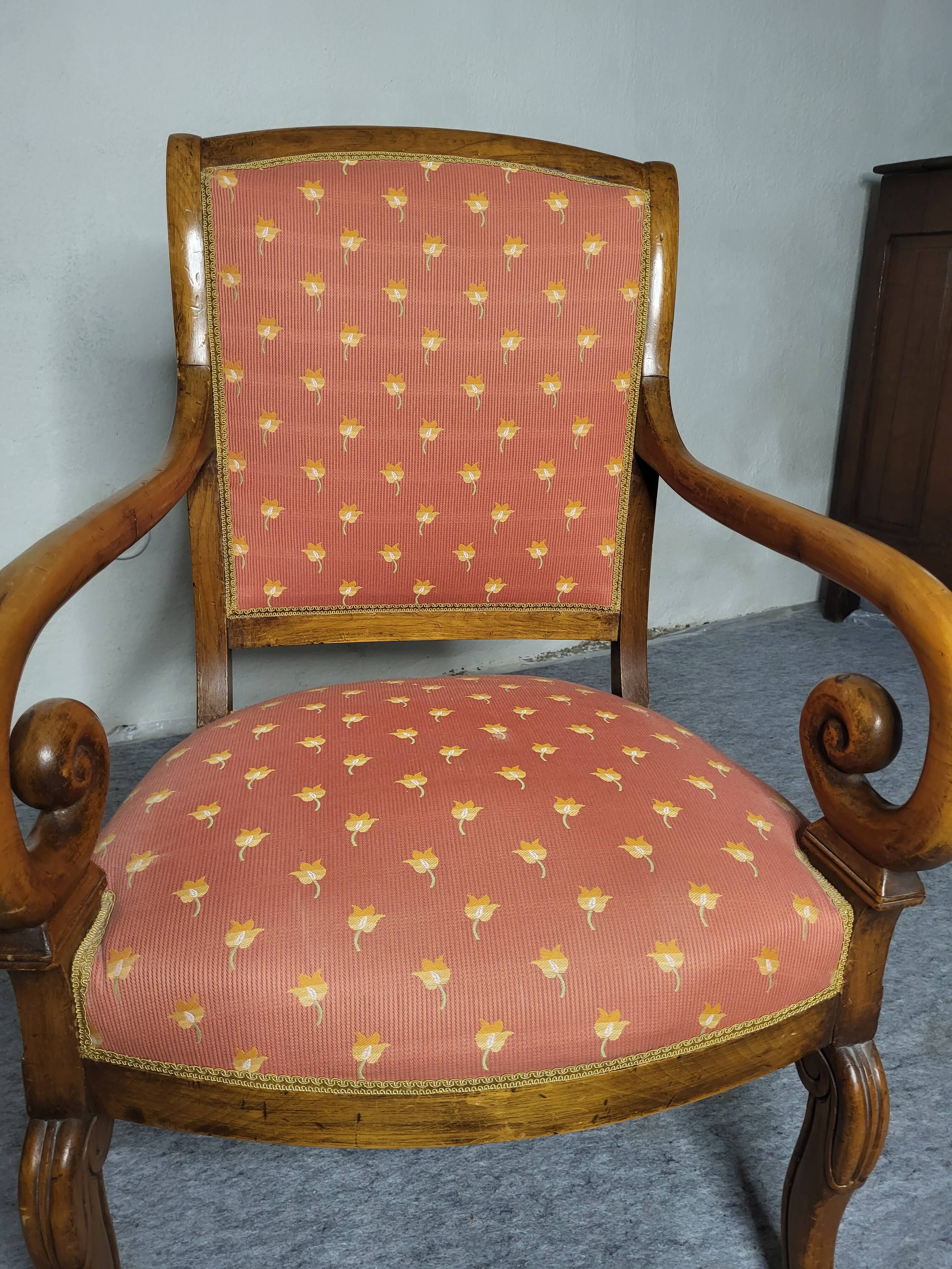 Pair of Louis Philippe XIXeme lacrosse armchairs