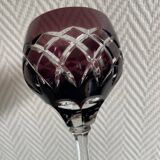 Verre à pied en cristal violet