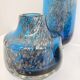 Set of 6 Schot Wiesel glass vases Bavarian Glass Art 'Florida' by Heinrich Löffelhardt blue bubbles 1970s Germany