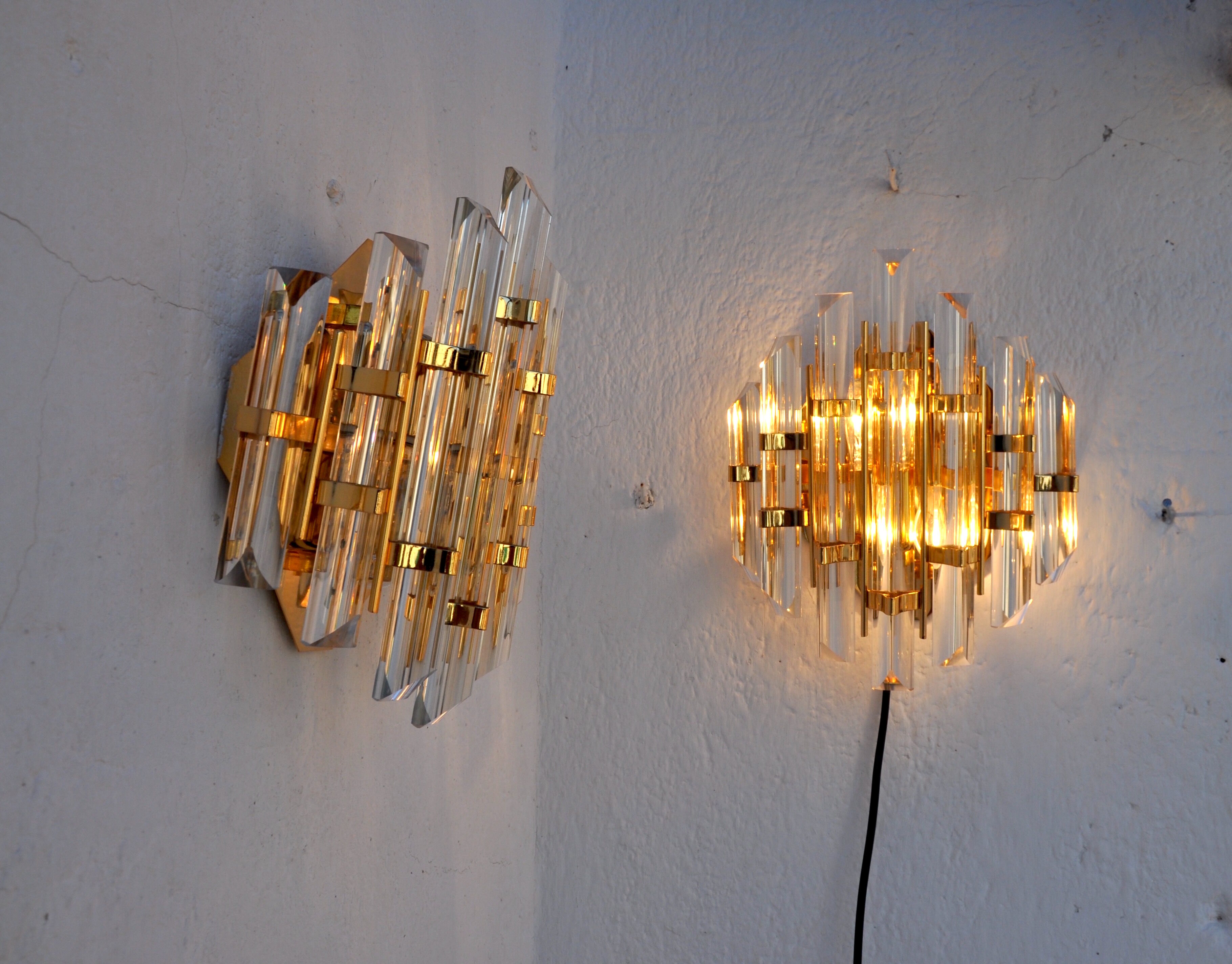Set of 2 wall sconces Murano Sconces by Paolo Venini