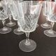 Set of 8 crystal wine glasses