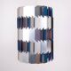 Silver & Blue Facet pendant by Louis Weisdorf for Lyfa, 1960s Denmark