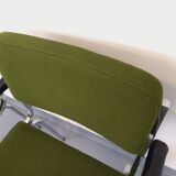 Pair of vintage fabric and chrome armchairs from the 70s