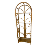 Bamboo and glass shelf