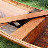 Ancient Picardy boat in solid wood