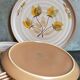 Six assiettes en grès de Niderviller au décor végétal vintages