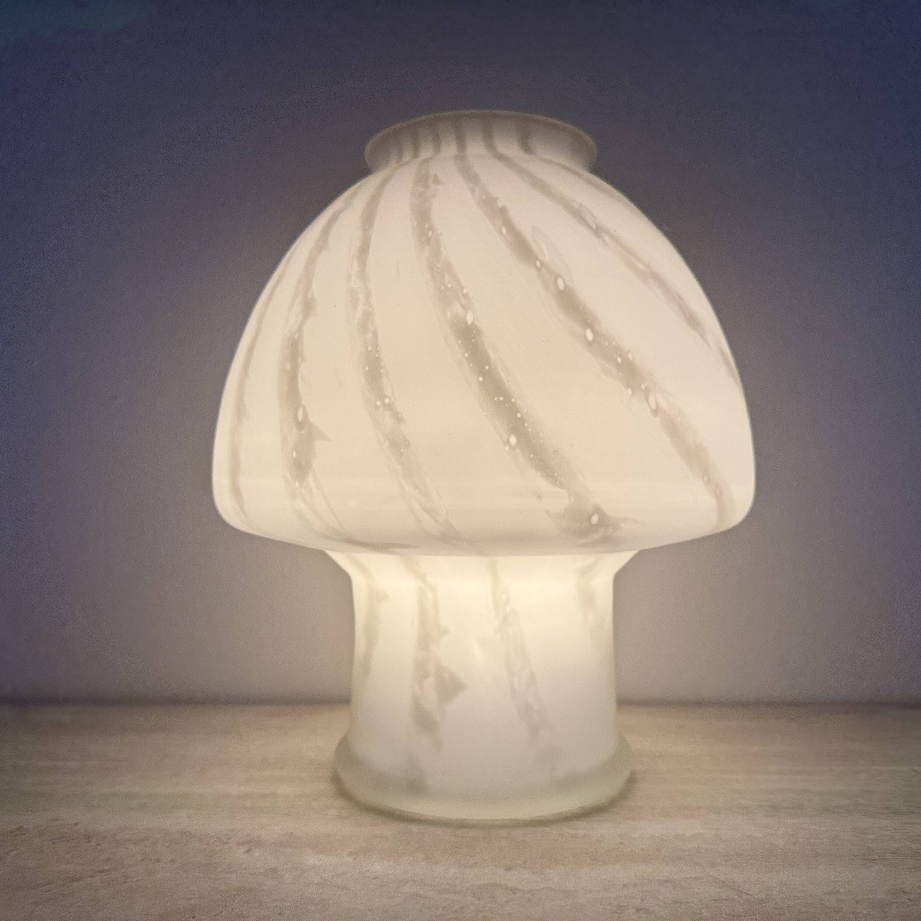 Mid-century Murano glass mushroom table lamp , 1970s