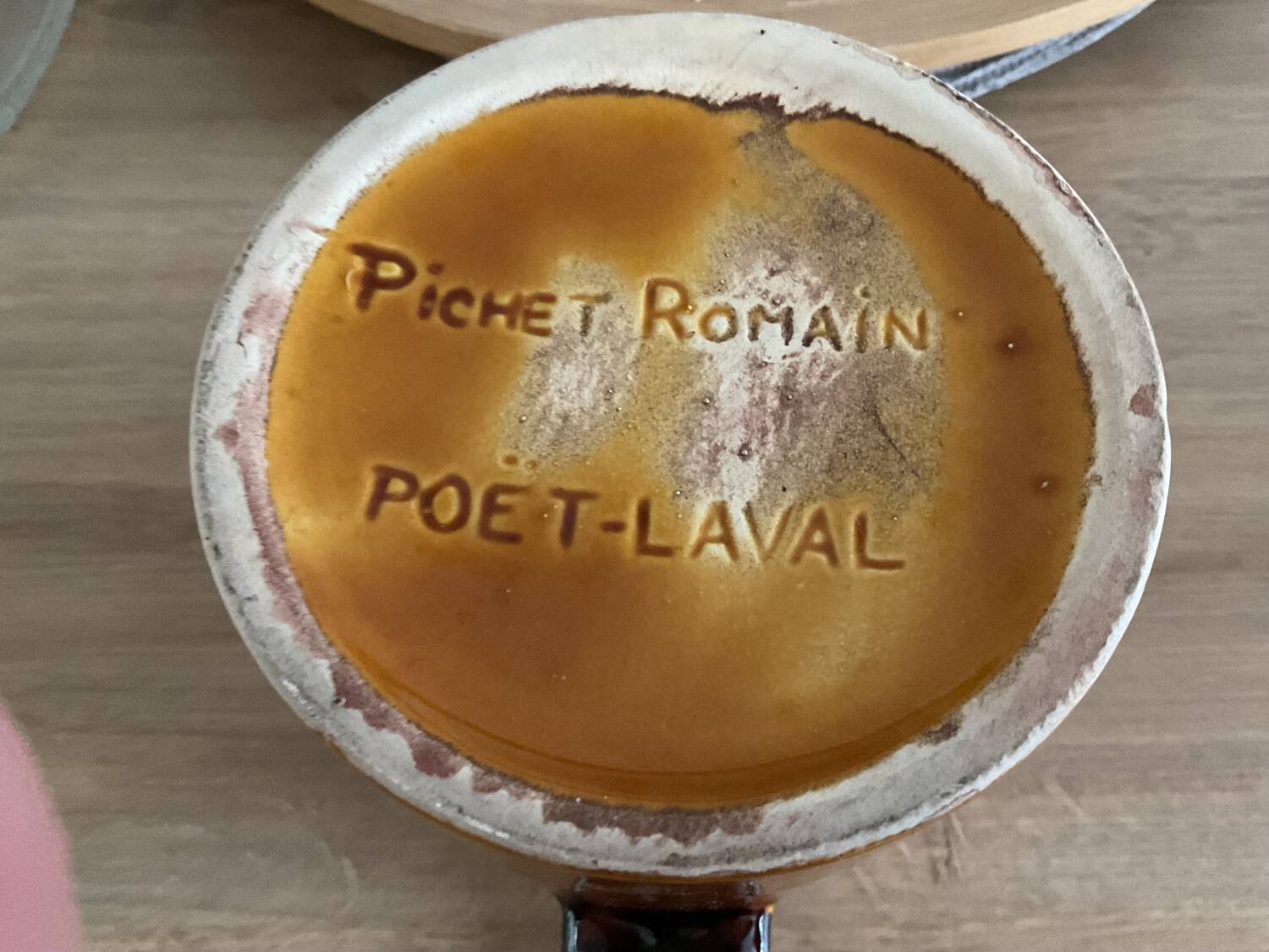 Poet laval roman ceramic pitcher circa 1960