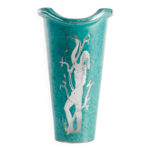 Vase Wilhelm Kage 'argenta' pour Gustavsberg Suède 1950