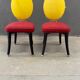 Pair of medallion chairs, Funny Valentine model, by Jean-Charles de Castelbajac, 20th century