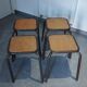 4 vintage industrial Mullca stools, workshop, school