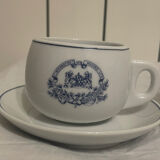 Lot of two cups and saucers national company of sleeping wagons