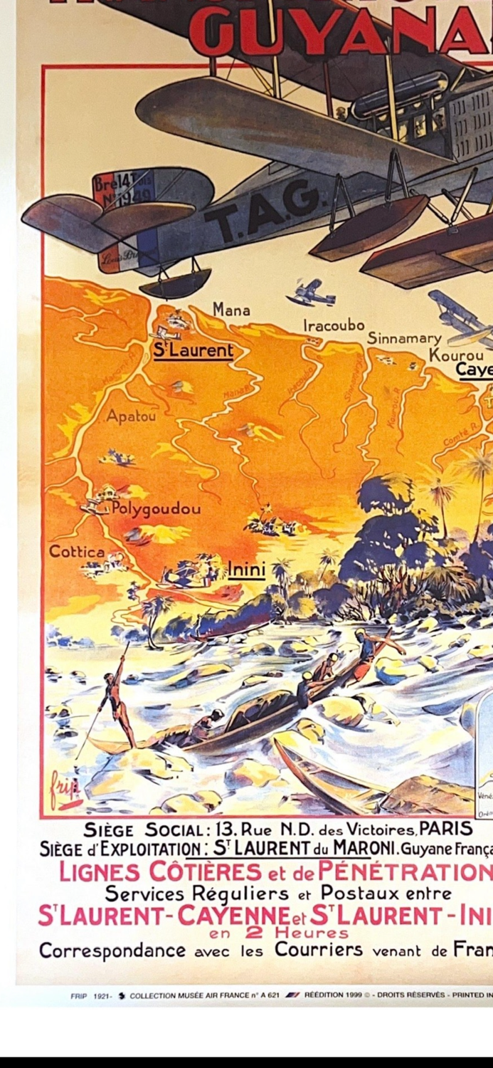 Air France Poster - Transports Aérienne Guyanais