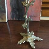 Brass flower candlestick