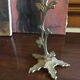 Brass flower candlestick