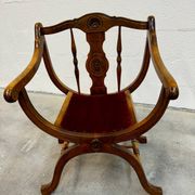 Dagobert armchair with red upholstery