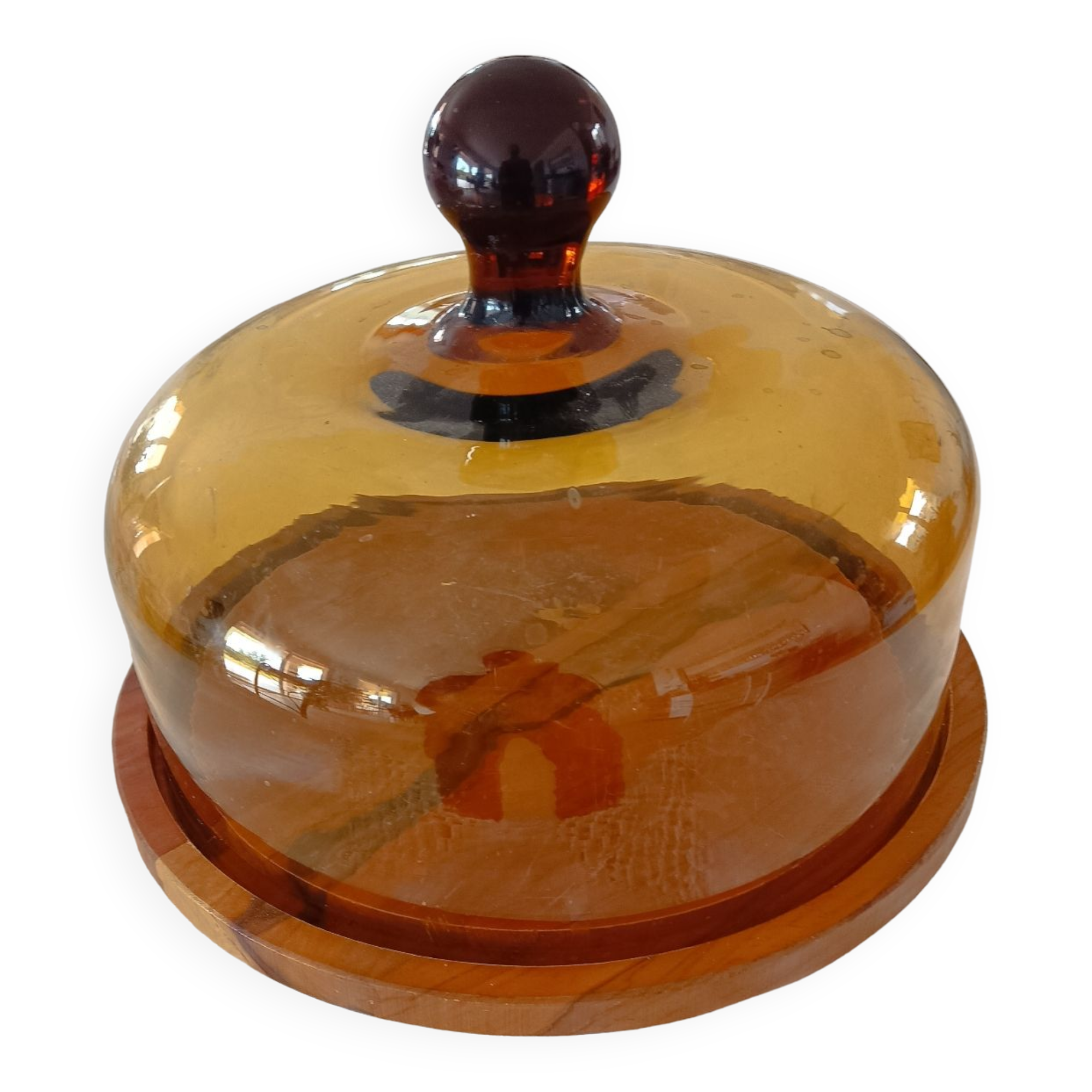 Cheese bell and its olive wood tray