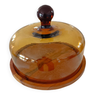 Cheese bell and its olive wood tray
