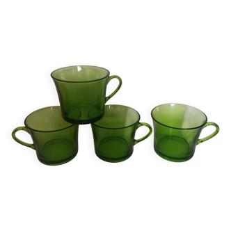 Tasses Duralex en verre vert, grand format