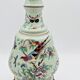 Chinese bronze and porcelain lamp decorated with insects and flowers