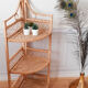 Rattan corner shelf