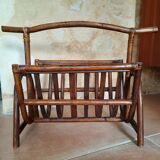 Rattan magazine holders