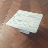 Vintage Carrara marble coffee table