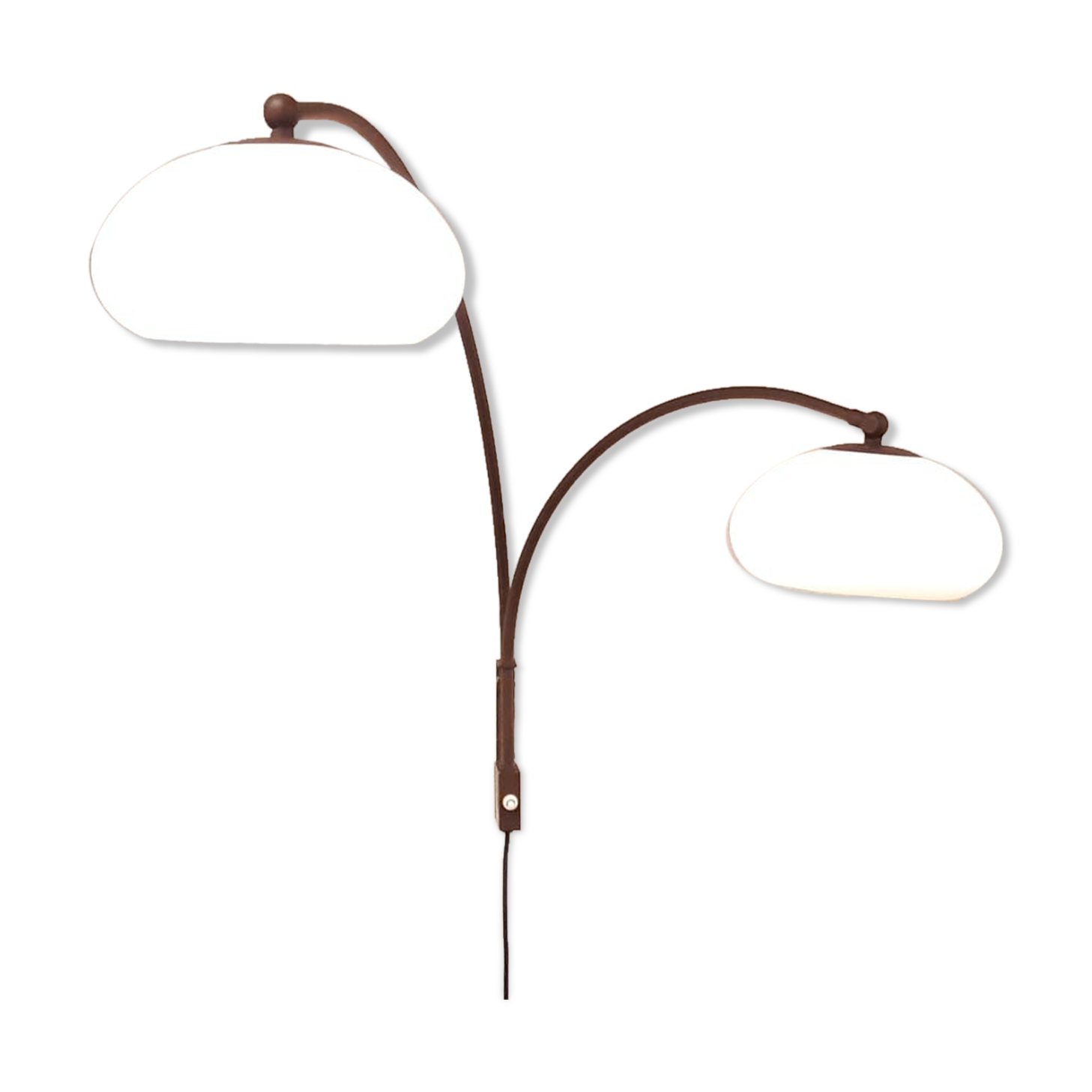 Space Age mushroom doublet arc wall lamp with , Dijkstra 1970s