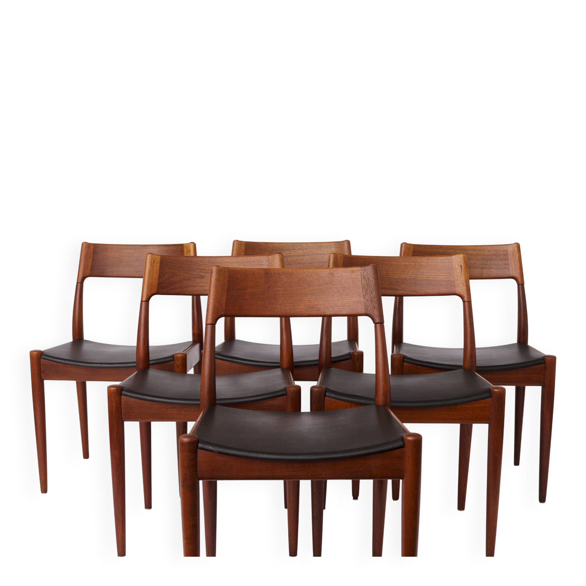 6 of 8 Vintage Danish Dining Chairs, Arne Hovmand-Olsen for Mogens Kold