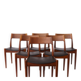 6 of 8 Vintage Danish Dining Chairs, Arne Hovmand-Olsen for Mogens Kold