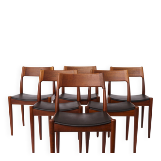 6 of 8 Vintage Danish Dining Chairs, Arne Hovmand-Olsen for Mogens Kold