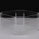 Table basse octogonale Lucite David Lange années 1970