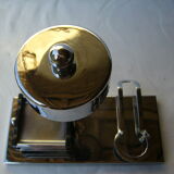 Chrome metal pipe art deco door