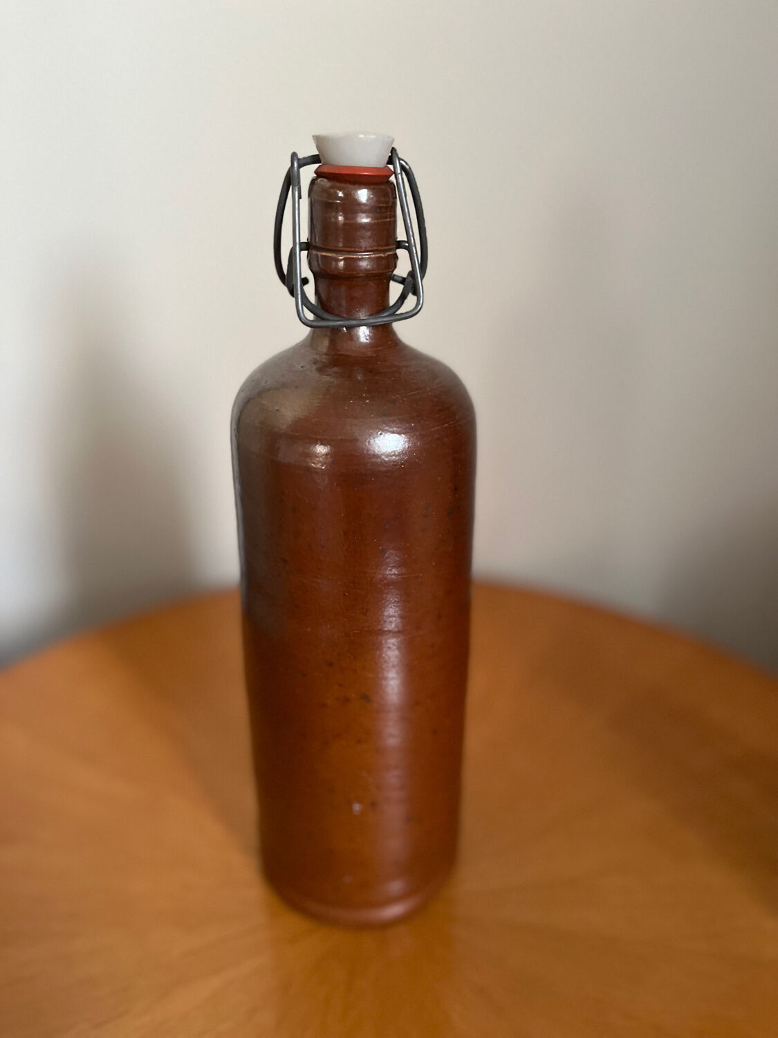 Vintage stoneware and porcelain bottle