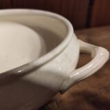 French vintage soup tureen, R. Lafitte, Terre de Fer, Salins