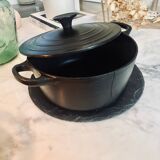 Le Creuset casserole nº18 in black cast iron