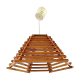 Wood pendant lamp design C.F.L. 70s