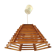 Wood pendant lamp design C.F.L. 70s