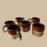 Lot de 6 tasses à moka grés vernissé