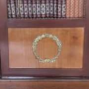 Large antique library from the Empire/Napoleon III period in mahogany and gilded bronze.